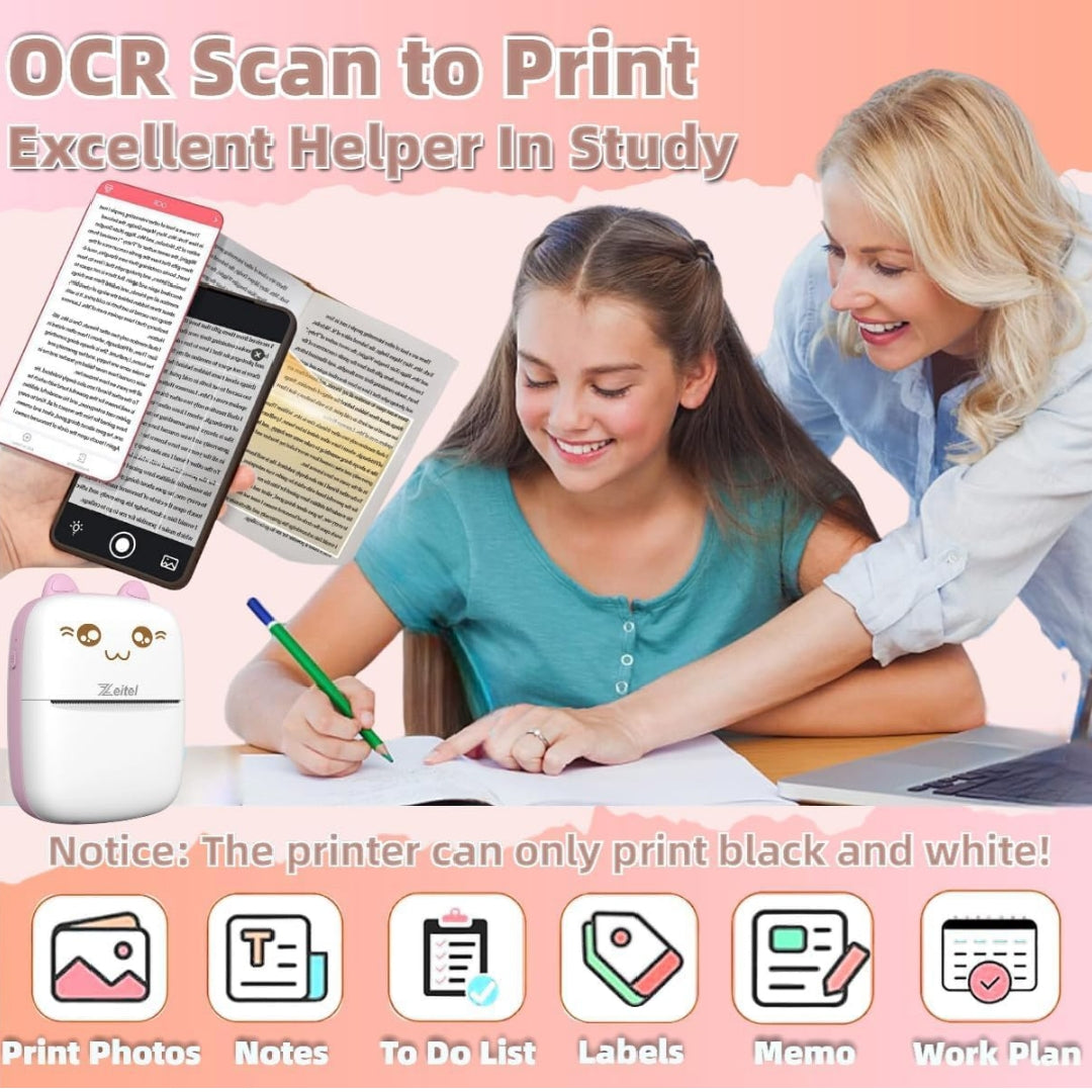 Inkless Bluetooth Pocket Printer