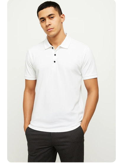 Poly Matte Solid Half Sleeves Mens Polo T-Shirt Pack Of 4