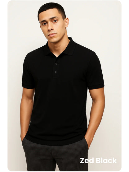 Poly Matte Solid Half Sleeves Mens Polo T-Shirt Pack Of 4