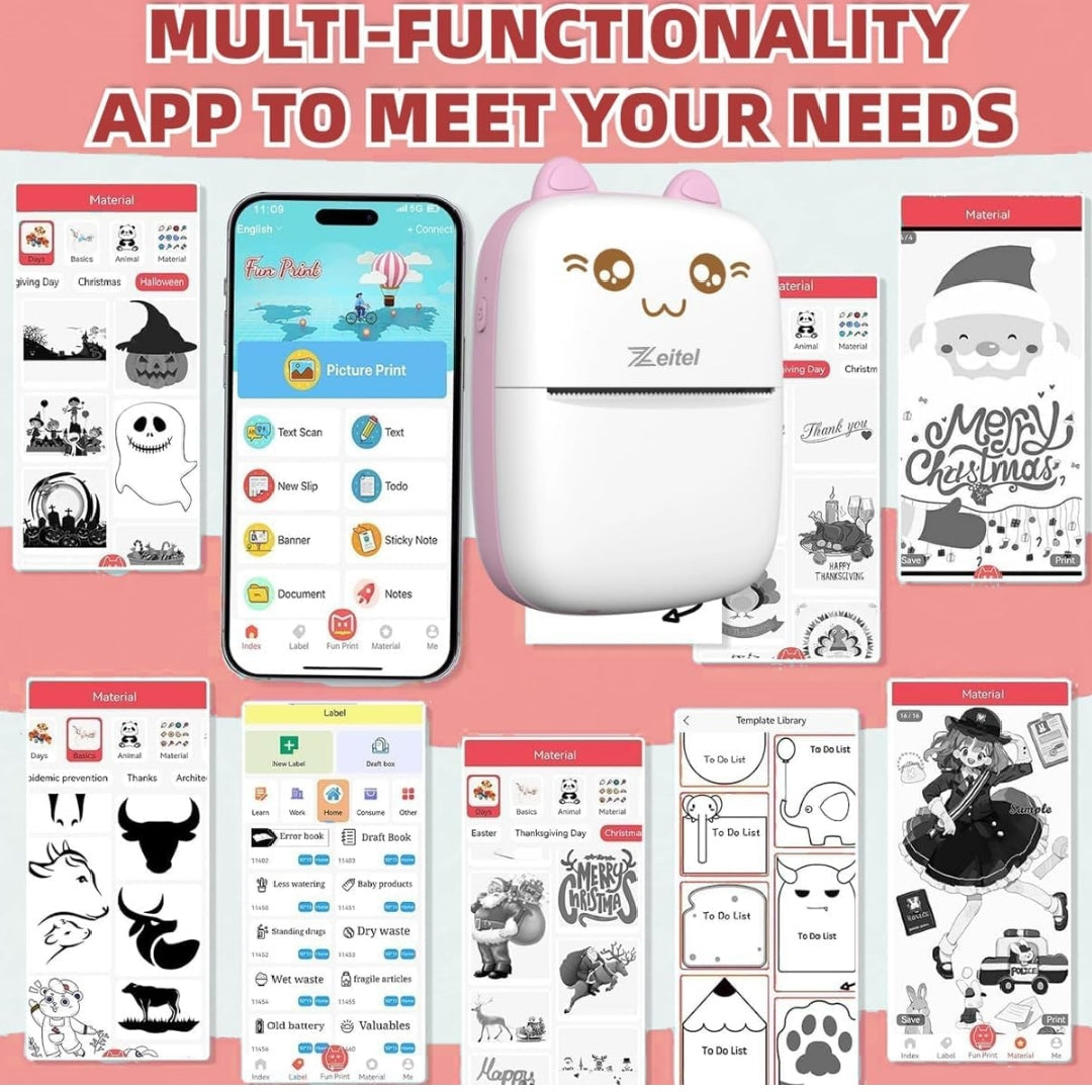 Inkless Bluetooth Pocket Printer