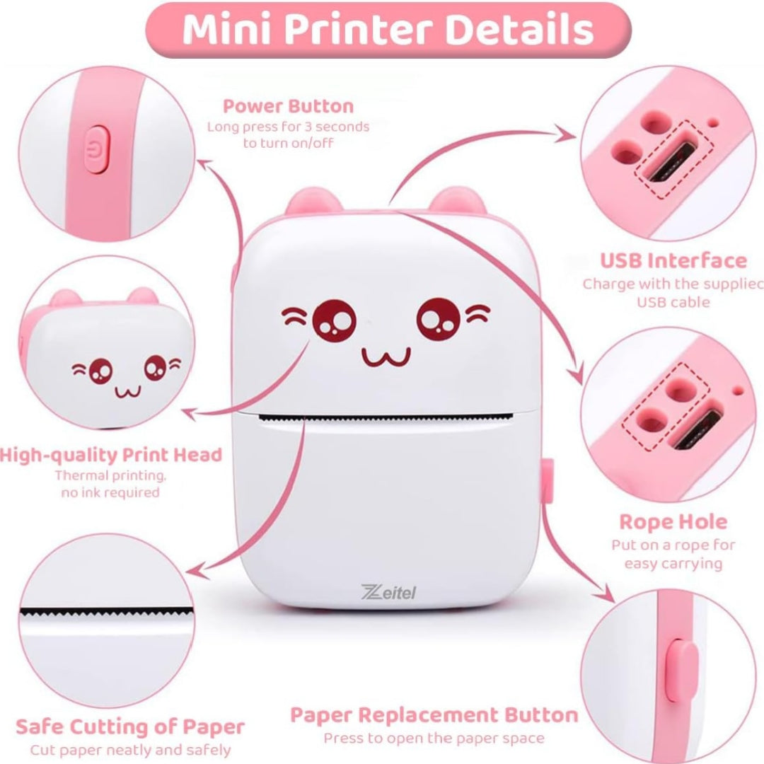 Inkless Bluetooth Pocket Printer